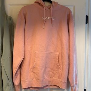 Bubblegum pink glossier sweatshirt !